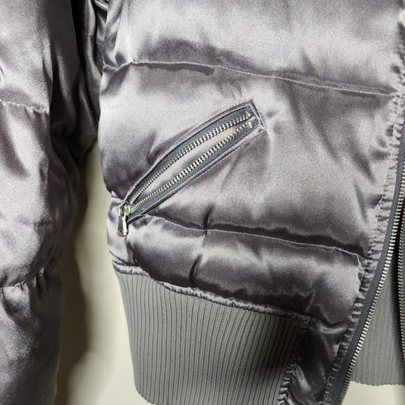 Express Puffed Silver-Grey Winter Jacket Size L Women - Picture 5 of 5